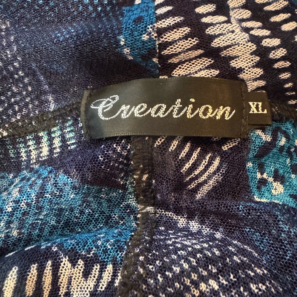 Creation Colorful Patterned Open Cardigan Size X-… - image 5